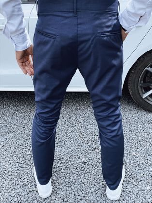Moderní granátové kalhoty s károvaným vzorem