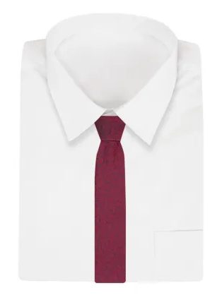 Bordó kravata s paisley vzorem Angelo di Monti