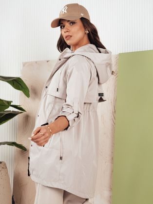 Dámská béžová parka v moderním design Minessa