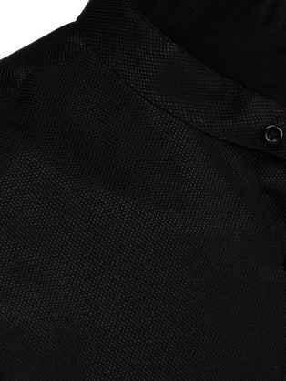 Krásná černá pánská košile se stojáčkem