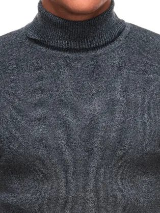 Šedé pánské tričko z úpletu s knoflíčky V3 TSCT-0254