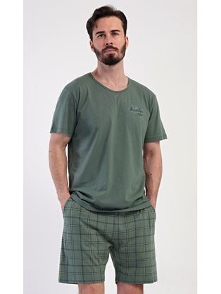Tmavě zelené krátké pánské pyžamo Ralph