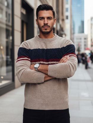 Jedinečný tlustý béžový svetr