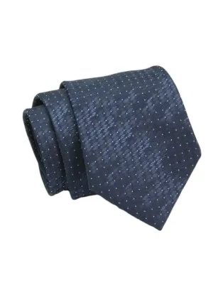 Vzorovaná tmavě modrá pánská kravata