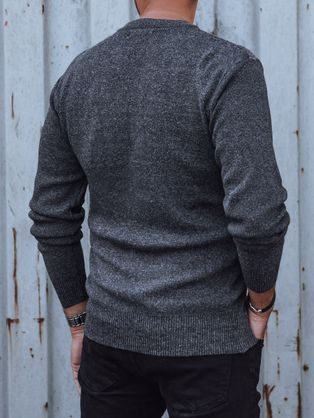 Tmavě modrý jednoduchý svetr V3 SWBS-0100