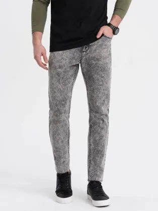 Pánské šedé trendy džíny V1 PADP-0146