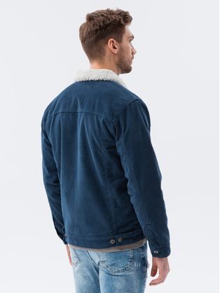 Trendová nebesky modrá džínová bunda