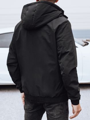 Přechodná originální černá bunda s kapucí