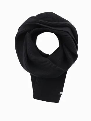 Trendy pletený čierny pánsky šál V1 ACSF-0119