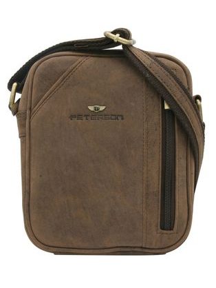 Moderní kožená taška Peterson v černé barvě