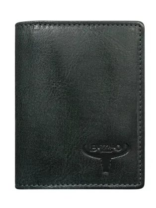 Černá kožená pánská peněženka s přezkou