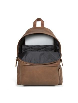 Hnědý kožený ruksak Eastpak Padded Pak'r