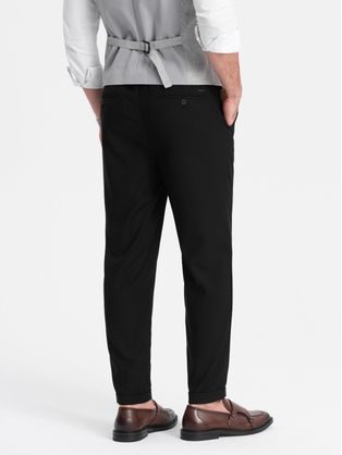 Elegantní černé chinos kalhoty klasického střihu V4 PACP-0191