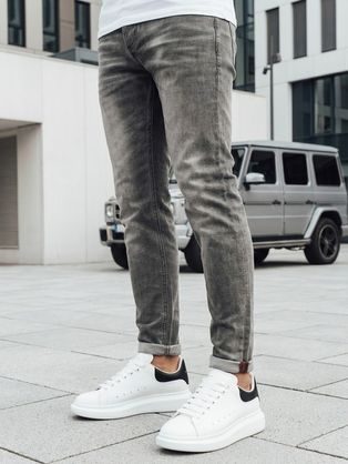 Stylové pánské rifle v šedé barvě