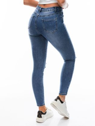 Modré dámské trendy džíny PLR140