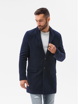 Elegantní granátový pánský kabát C432