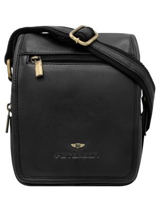 Elegantní černá kožená taška Peterson
