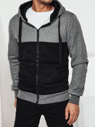 Dvoubarevná pánská mikina šedá