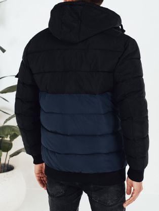 Trendy zimní bunda s kapucí v černé barvě