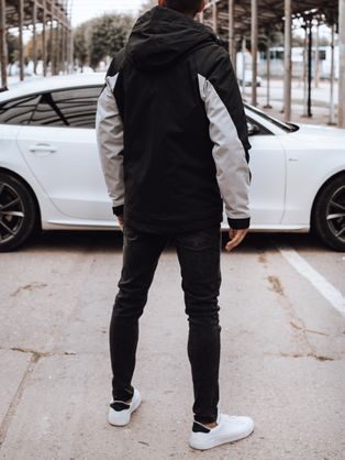 Přechodná granátová bunda bez kapuce