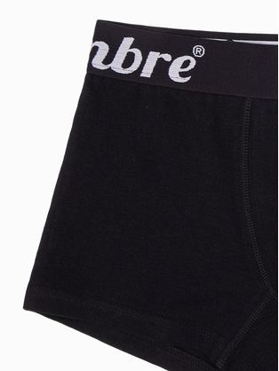 Černé bavlněné boxerky s krátkou nohavičkou