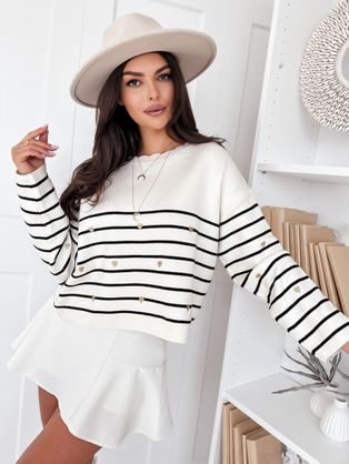 Dámský jednoduchý svetr Aurina v červené barvě