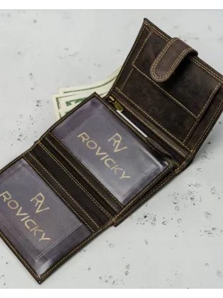 Kožená pánská peněženka ve světle hnědé barvě