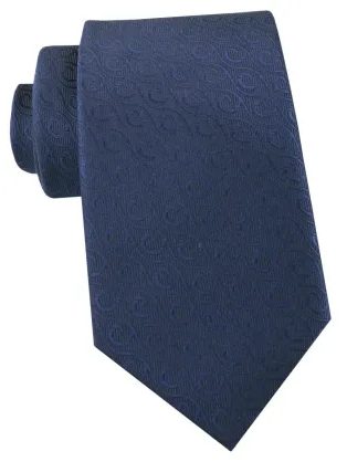 Elegantní tmavě modrá pánská kravata se vzorem