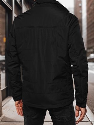 Módní pánská přechodná bunda v černé barvě