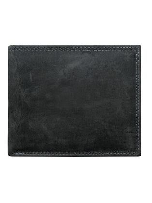 Černá kožená peněženka A793