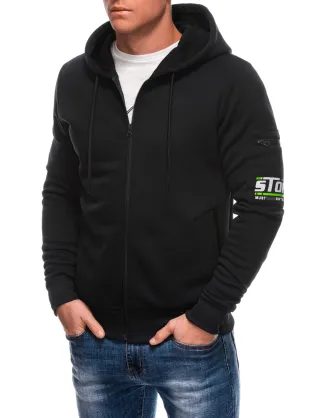 Trendy tmavě modrá pánská mikina B1701