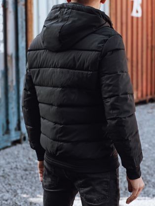 Stylová tmavě šedá bunda na zimu