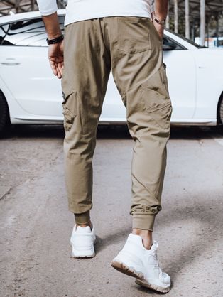 Pánské černé chinos kalhoty slim fit V4 PACP-0186