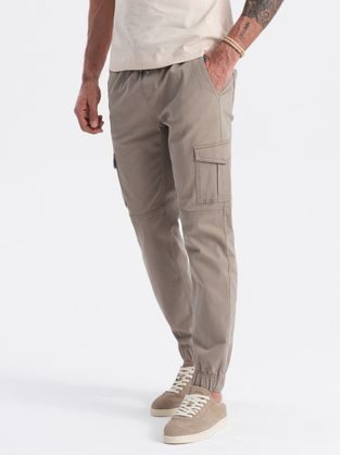 Trendy béžové jogger kalhoty V2 PAJO-0123