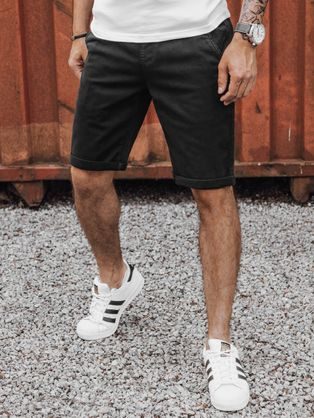 Elegantní černé džínové šortky