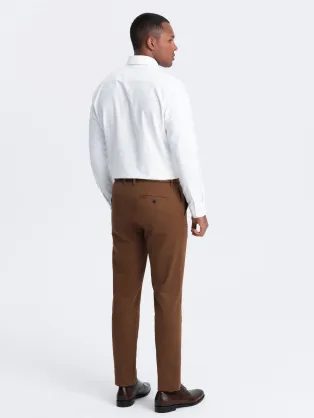 Pánské černé chinos kalhoty s elastickým pasem V3 PACP-0158