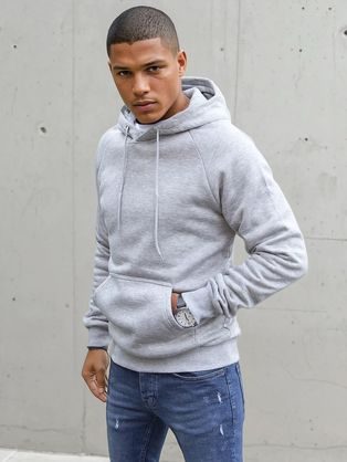 Pohodlná stylová světle šedá mikina