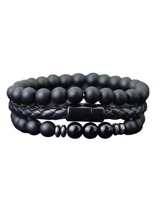 Pánský černý náramek moderního designu