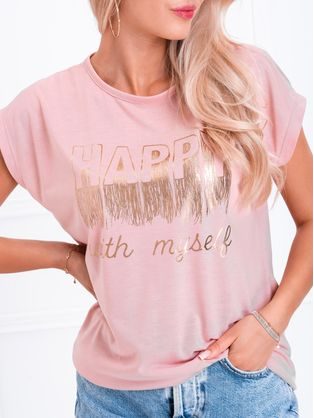 Stylové dámské tričko v růžové barvě SLR040