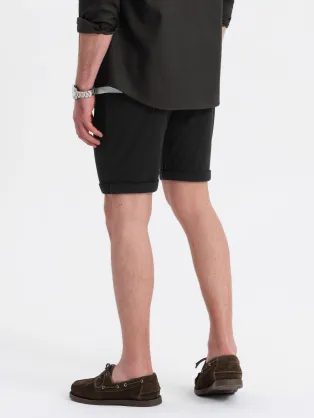 Trendy pánské ležérní šortky tmavě šedé