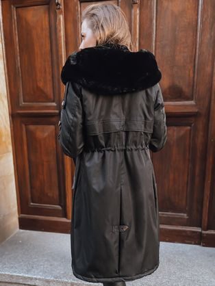 Dámská zajímavá kamelová zimní bunda Fashwarm