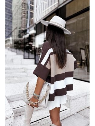 Jednobarevný dámsky polorolak v barvě ecru TARLENA