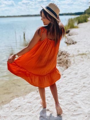 Lehké letní pomerančové šaty Mija