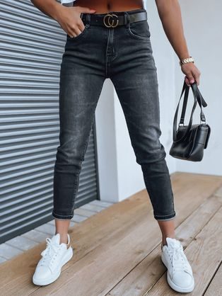 Trendové dámské džíny v černé barvě Maili