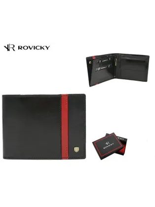 Trendy kožená černá pánská peněženka