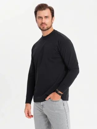 Moderní černé pánské tričko V1 LSBC-0129