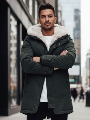 Zelená pánská zimní parka