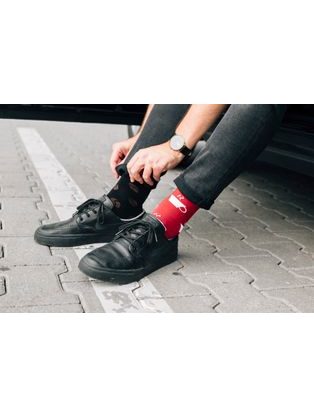 Veselé ponožky v bílé barvě U240-V15