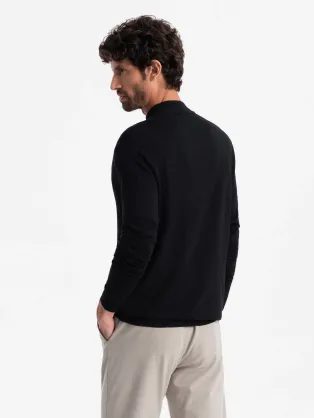 Trendy černý polorolák V1 SWTN-0100