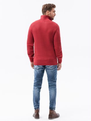 Atraktivní svetr v červené barvě E194